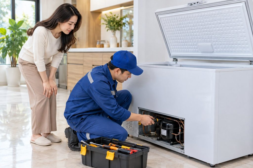 Sửa tủ đông tại nhà Hà Nội: Kiểm tra, báo giá