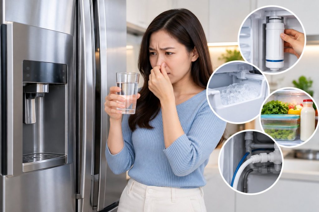 Nước tủ lạnh side by side có mùi lạ: cách xử lý 3 Nước tủ lạnh side by side có mùi lạ: cách xử lý