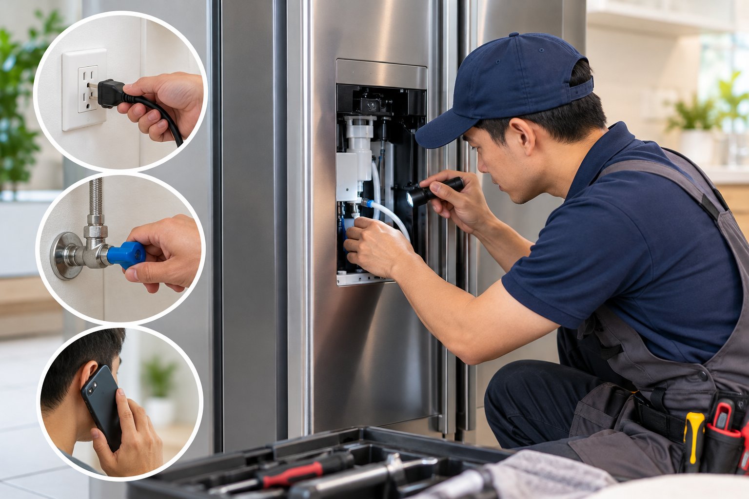 Vòi lấy nước tủ lạnh side by side bị rò: cách xử lý 4 Ảnh minh hoạ: Vòi lấy nước tủ lạnh side by side bị rò: cách xử lý