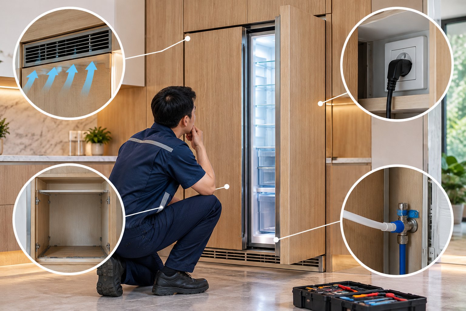 Sửa tủ lạnh âm tủ tại Hà Nội: cần kiểm tra gì? 2 Ảnh minh hoạ: Sửa tủ lạnh âm tủ tại Hà Nội: cần kiểm tra gì?