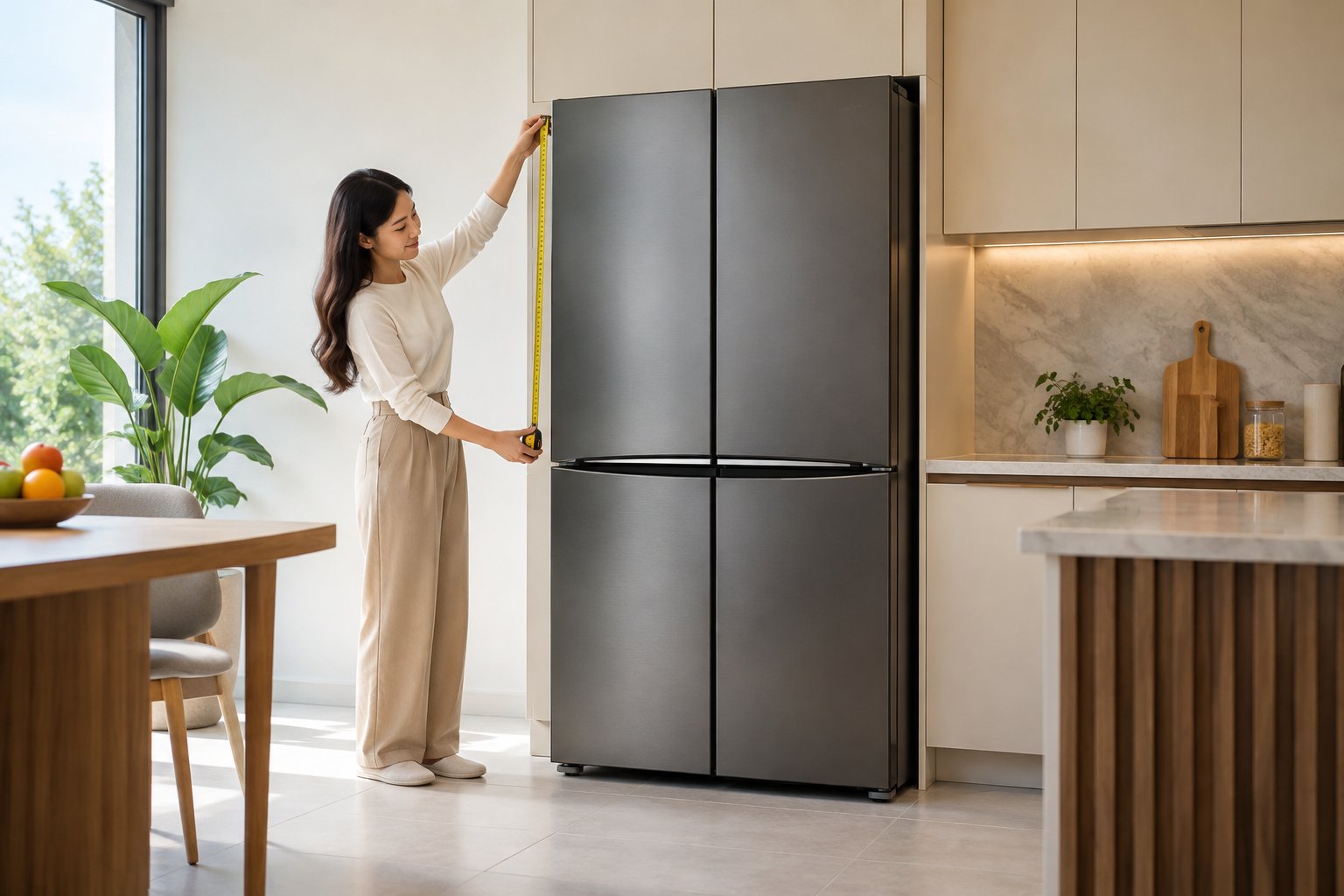 Tủ lạnh 4 cánh: Cách chọn kích thước, dung tích 2 Ảnh minh hoạ: Tủ lạnh 4 cánh: Cách chọn kích thước, dung tích