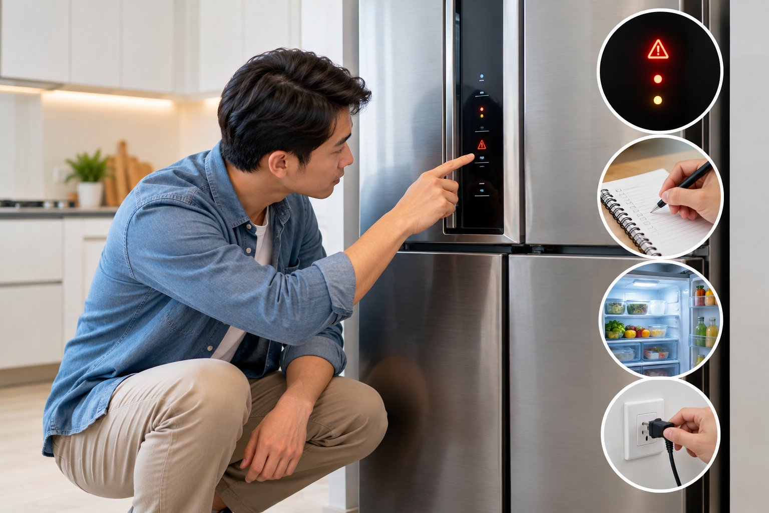 Tủ lạnh Hitachi nháy đèn cảnh báo: Cách kiểm tra 3 Ảnh minh hoạ: Tủ lạnh Hitachi nháy đèn cảnh báo: Cách kiểm tra